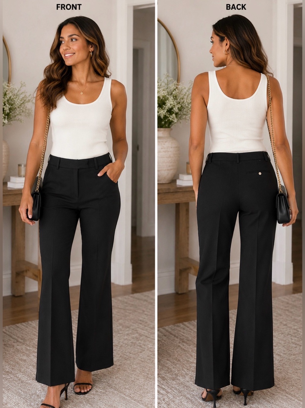 Calvin Klein Black Slim Dress Trousers